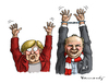 Cartoon: We are the Champions (small) by marian kamensky tagged championslegue,london,fussball,merkel,hoeness,bayern,münchen,borusia,dortmund