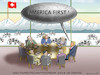 Cartoon: Weltwirtschaftsforum in Davos (small) by marian kamensky tagged weltwirtschaftsforum,in,davos,america,first