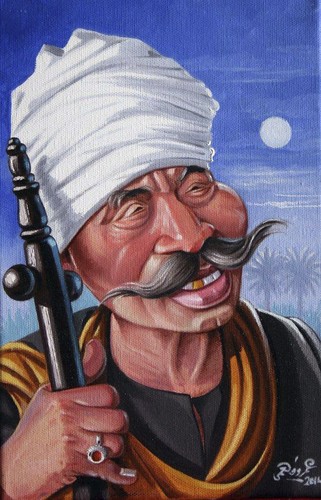 Cartoon: Folklore (medium) by amr fahmy art tagged folklore,upper,egypt