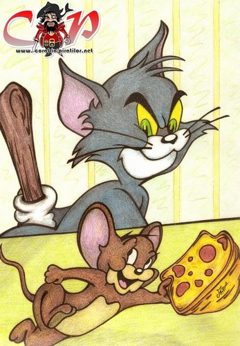 Cartoon: Tom and Jerry (medium) by corabiapiratilorgmailcom tagged corabia,portrete,desene,caricaturi,piratilor
