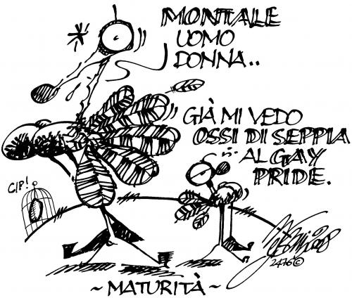 Cartoon: Maturita (medium) by Andrea Bersani tagged maturita