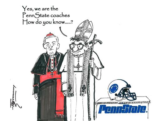 Cartoon: The PennState Coaches (medium) by Thommy tagged pennstate,coaches