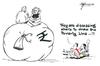 Cartoon: Drawing the Povery Line (small) by Thommy tagged poverty,line,india