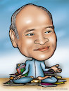 Cartoon: karykatura Narasimha-Rao (small) by Krzyskow tagged caricature karykatura