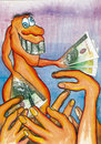 Cartoon: Money6 (small) by Krzyskow tagged money tiere sport portrait politics obama music mann man love line illustration girl frau design comic character caricature art animals