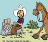 Cartoon: Buckshot (small) by kidcardona tagged cartoon western cowboy horse comic gag