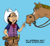 Cartoon: Buckshot (small) by kidcardona tagged western cowboy horse comic cartoon gag