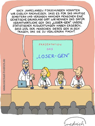 Cartoon: Das Loser-Gen (medium) by Fredrich tagged gene,gentechnik,loser,looser