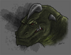 Cartoon: drag no3 (small) by sahin tagged drag dragon no3 number three practicing green horn teeths
