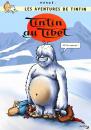 Cartoon: Tintin in Tibet (small) by Mikl tagged mikl michael olivier miklart art illustration painting tintin tibet
