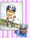 Cartoon: caricature on bike (small) by juwecurfew tagged bike caricature