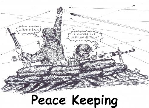 Cartoon: . (medium) by paolo lombardi tagged italy,krieg,war,peace,afganistan,politics