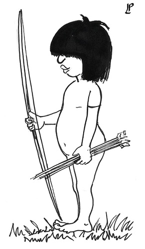 Cartoon: Amazon child (medium) by paolo lombardi tagged brazil