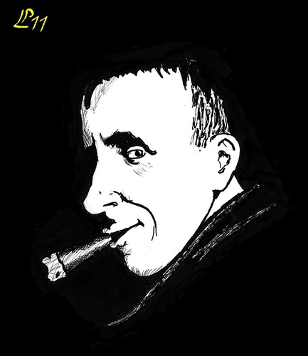 Cartoon: B. Brecht (medium) by paolo lombardi tagged germany