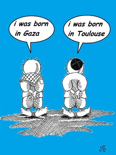 Cartoon: Children (medium) by paolo lombardi tagged toulouse,gaza,children,war,peace,terrorism