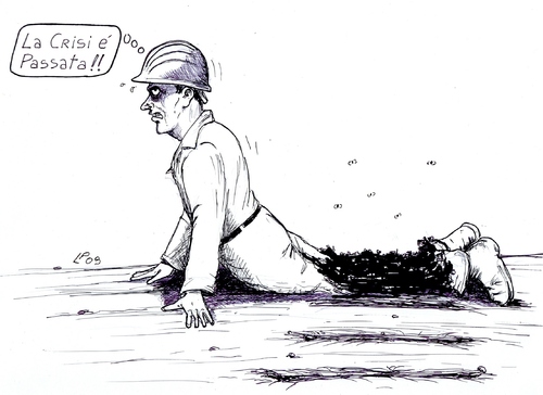 Cartoon: crisi passata (medium) by paolo lombardi tagged italy,crisis,economy,satire