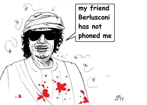 Cartoon: Dictator Friends (medium) by paolo lombardi tagged gaddafi,politics,libia,italy