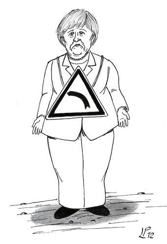 Cartoon: Drehen (medium) by paolo lombardi tagged merkel,election,politics,germany