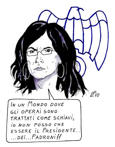 Cartoon: Emma la dolce (medium) by paolo lombardi tagged italy,politics,satire,caricature,work,arbeit