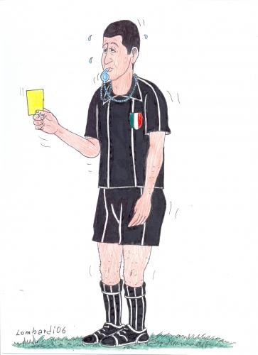Cartoon: gianluca arbitro (medium) by paolo lombardi tagged sport,satire,caricature,italy,football,calcio