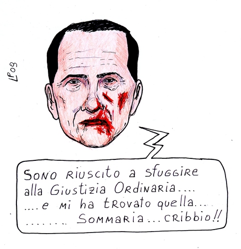 Cartoon: Giustizia Sommaria (medium) by paolo lombardi tagged berlusconi,italy