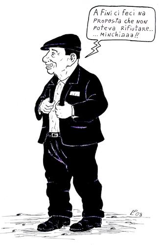 Cartoon: il Padrino (medium) by paolo lombardi tagged italy,politics,satire,caricature