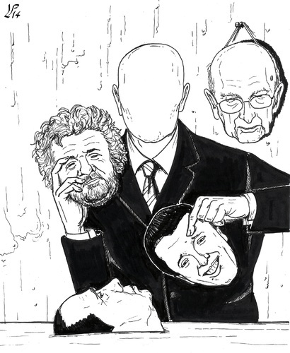 Cartoon: Italy without a face (medium) by paolo lombardi tagged italy,politics