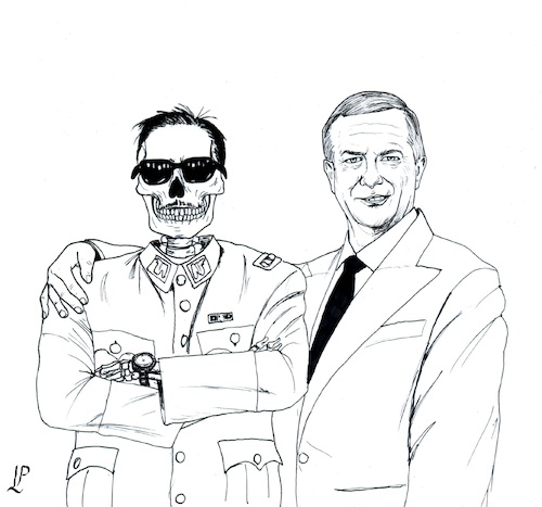Cartoon: Jose Antonio Kast (medium) by paolo lombardi tagged chile,kast,fascism,pinochet