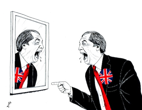 Cartoon: Local elections in the UK (medium) by paolo lombardi tagged farage,elections,uk,england,fascism
