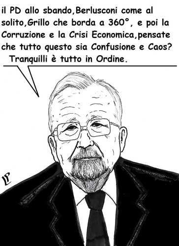 Cartoon: Ordine (medium) by paolo lombardi tagged berlusconi,bersani,italy,grillo,governo,letta