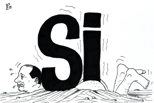 Cartoon: Referendum (medium) by paolo lombardi tagged berlusconi,italy,elections,politics,satire