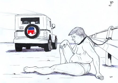 Cartoon: Republican Party abandons Trump (medium) by paolo lombardi tagged trump,usa