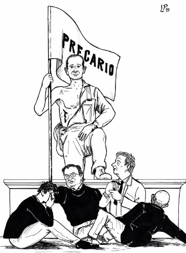 Cartoon: Resurrection of the precarious (medium) by paolo lombardi tagged italy,job,work,arbeit