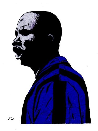 Cartoon: Samuel Eto o (medium) by paolo lombardi tagged football,champion,inter,senegal
