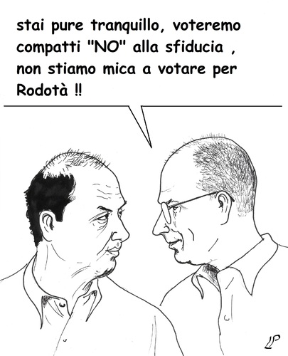 Cartoon: Sfiducia (medium) by paolo lombardi tagged italy,politics,satire