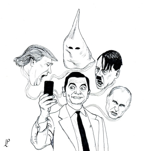 Cartoon: Social Network (medium) by paolo lombardi tagged social,haters,fake,propaganda,hatred