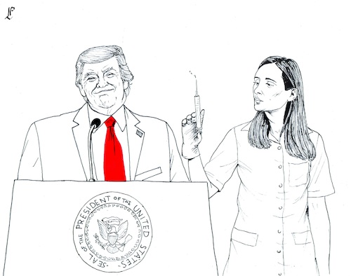 Cartoon: Speech to the nation (medium) by paolo lombardi tagged trump,usa,iran,nato