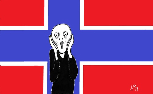 Cartoon: Terror in Norway (medium) by paolo lombardi tagged norway,terrorism,politics