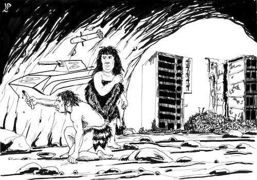 Cartoon: The day after (medium) by paolo lombardi tagged war,peace,atomic,russia,usa,ukraine,biden,putin