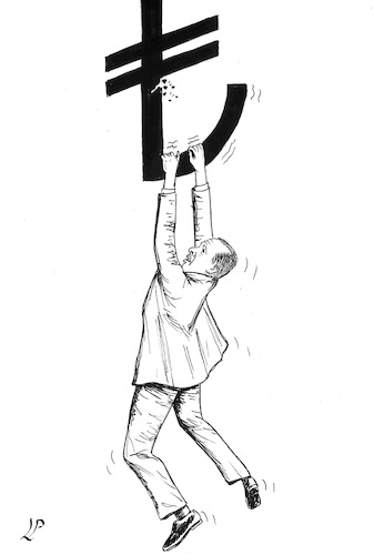 Cartoon: Tuekey s Economic Crisis (medium) by paolo lombardi tagged turkey,erdogan