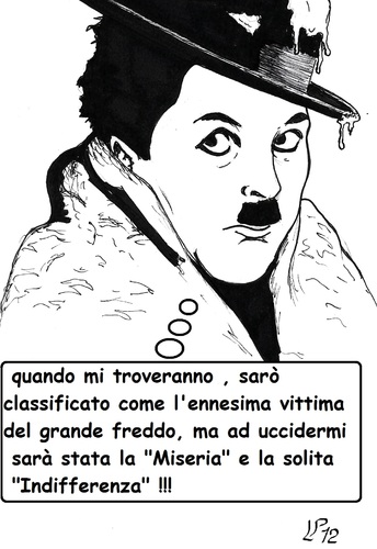 Cartoon: un gelo indifferente (medium) by paolo lombardi tagged cold,winter,homeless