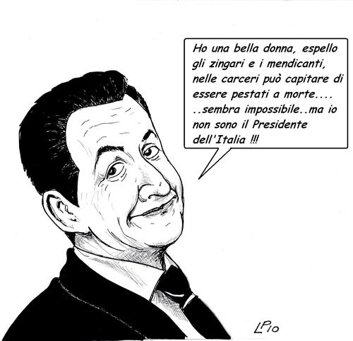 Cartoon: Virus Italiano (medium) by paolo lombardi tagged italy,france,politics,satire,sarkozy,berlusconi,president