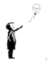 Cartoon: Banksy (small) by paolo lombardi tagged putin,hitler,russia,ukraine,war,fascism
