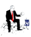 Cartoon: Be or not to be genocidal (small) by paolo lombardi tagged netanyahu,war,gaza