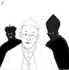 Cartoon: Dark attacks on the Pope (small) by paolo lombardi tagged vatican,church,pope,francis