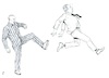 Cartoon: kick (small) by paolo lombardi tagged netanyahu,israel,war,shoah