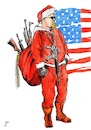 Cartoon: Santa Claus in USA (small) by paolo lombardi tagged santa claus usa army republican right