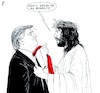 Cartoon: Second commandment (small) by paolo lombardi tagged trump,jesus,bible,religion,blasphemy