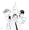 Cartoon: Social Network (small) by paolo lombardi tagged social,haters,fake,propaganda,hatred