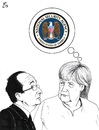 Cartoon: Two Leaders a worry (small) by paolo lombardi tagged usa europe spy